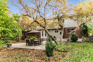 Back of property with a patio area