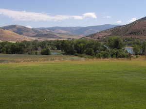 View of mountain feature with a rural view