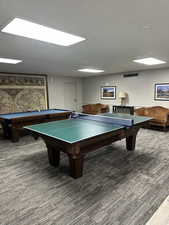 Pool table and table tennis room