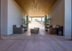 View of patio / terrace with an outdoor living space