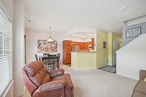 View of carpeted living room