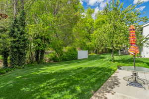 View of yard with a patio