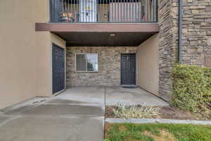 Property entrance and storage closet