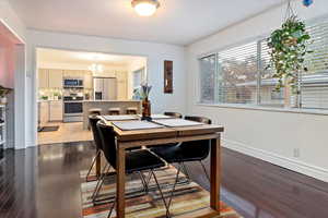 Open and bright dining space with ample opportunity for a flex space.