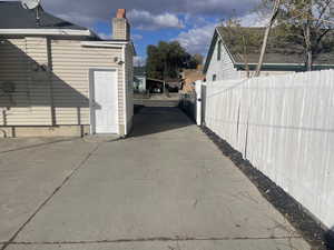 View of property exterior with a patio area