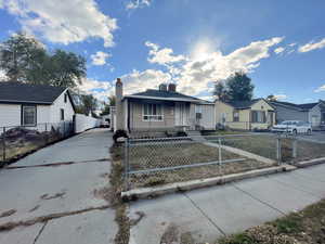 View of front of home featuring covered porch