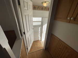 Hallway leading to downstairs.