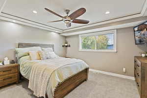 New Carpet installed this week. Master bedroom with lighted tray ceiling and individual reading lights in ceiling.