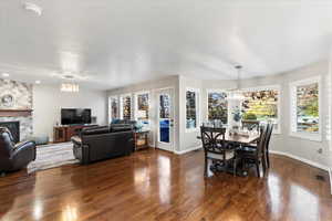 Gleaming Hardwood Floors (perfect for sliding across in your socks during your air guitar solo)