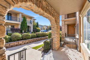 View of patio / terrace with a balcony