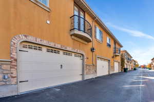 View of property garage