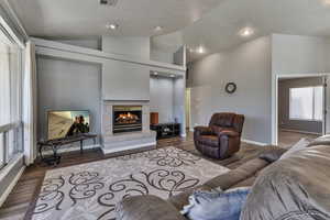 Gas Fireplace, Elevated Ceilings