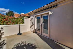 French Doors from Main Bedroom to Patio