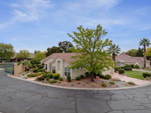 View of home's exterior with a garage