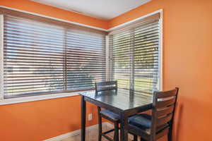 Dining space featuring a healthy amount of sunlight