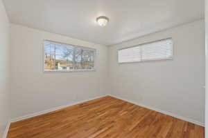 Bedroom featuring hardwood floors