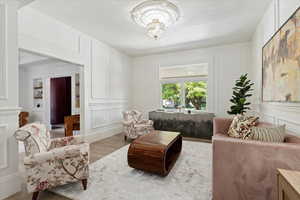 Wainscoting, Crystal Chandelier, Medallion, Sound Dampening Windows