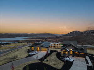 Exterior space featuring a mountain view