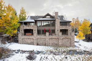 View of snow covered house