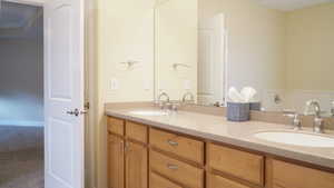 Master Bathroom with double sinks