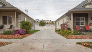 View of property exterior, common driveway