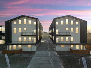 View of back house at dusk