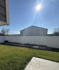 View of yard featuring a patio