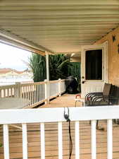 View of back covered deck