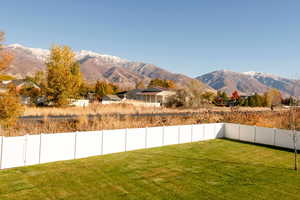 View of yard featuring a mountain view