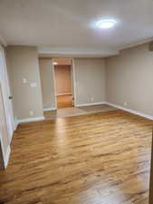 Spare room featuring light hardwood / wood-style floors