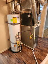 Utility room with secured water heater