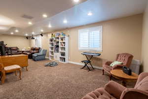 View of carpeted living room