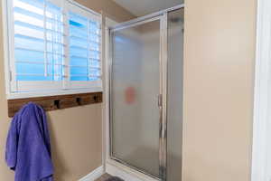 Bathroom with walk in shower