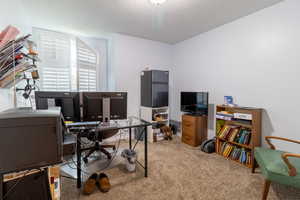 Carpeted office/bedroom