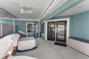 View of patio / terrace with ceiling fan