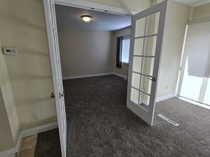 View of carpeted empty room