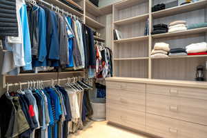 View of walk in closet