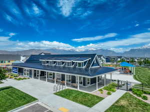 View of building exterior with a mountain view