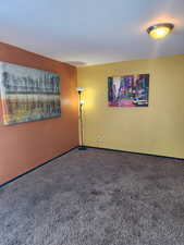 Unfurnished room featuring carpet floors