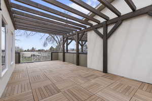 View of patio / terrace featuring a pergola