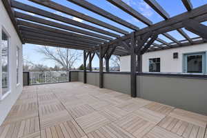 Deck with a pergola