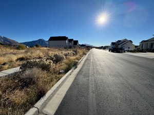 View of road with a mountain view