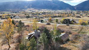 Bird's eye view featuring a mountain view