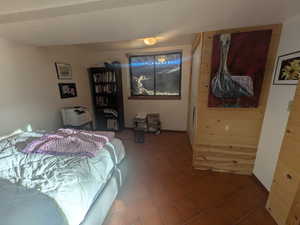 View of tiled bedroom