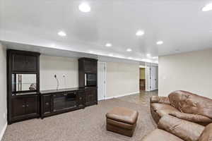 View of carpeted living room