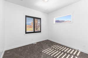 Carpeted empty room featuring a healthy amount of sunlight