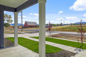 Exterior space with a mountain view