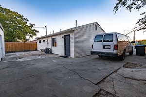 View of house from garage door