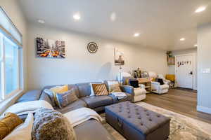 Living room featuring light and plenty of natural light