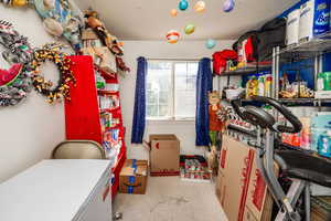 View of bedroom being used as storage